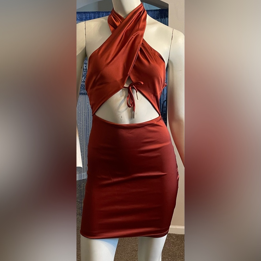 Elegant Backless Red Dress